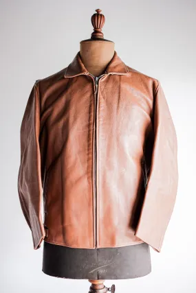 [~ 50's] Veste en cuir vintage allemande