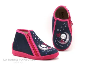 Achat chaussures Bellamy Bébé Chausson Toile, vente Bellamy MARINA TWINS Lune Marine - Chausson montant BEBE