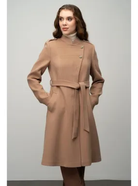 Caramel - Crew neck - Coat
