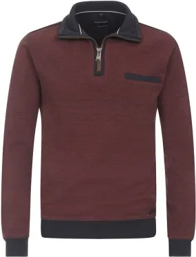 Casa Moda Pull Demi-Zip Bordeaux 413572800-490 commander en 