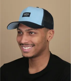 casquette filet chambray bleu - Casquette Chambray Trucker blue Taiyo : Headict