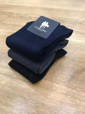 Chaussettes hautes en fil d'écosse