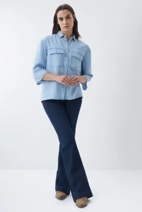 Chemise en tencel avec poches
