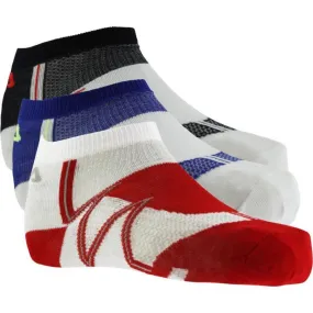 FILA 3 paires de Socquettes Enfant Coton SOC Noir Bleu Rouge