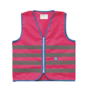 Gilet de sécurité enfant à vélo haute visibilité rose Wowow