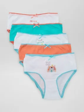 Lot de 5 culottes à imprimés - Rose