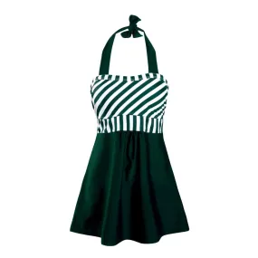 Maillot De Bain Vintage  Tankini Vert Rayé