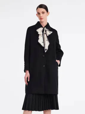 Manteau 100% Cachemire Avec Foulard En Soie