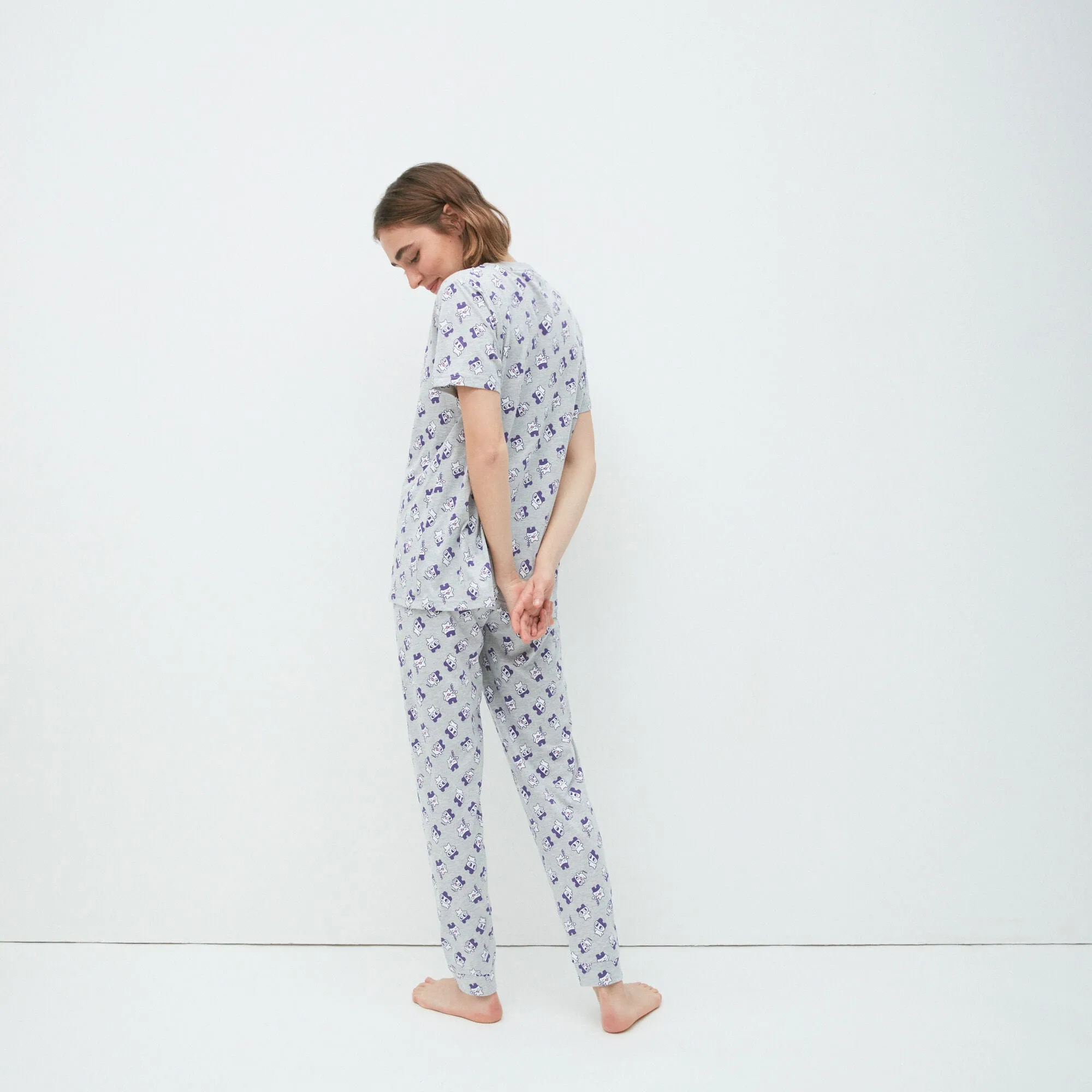 pantalon de pyjama motifs Tamagotchi



