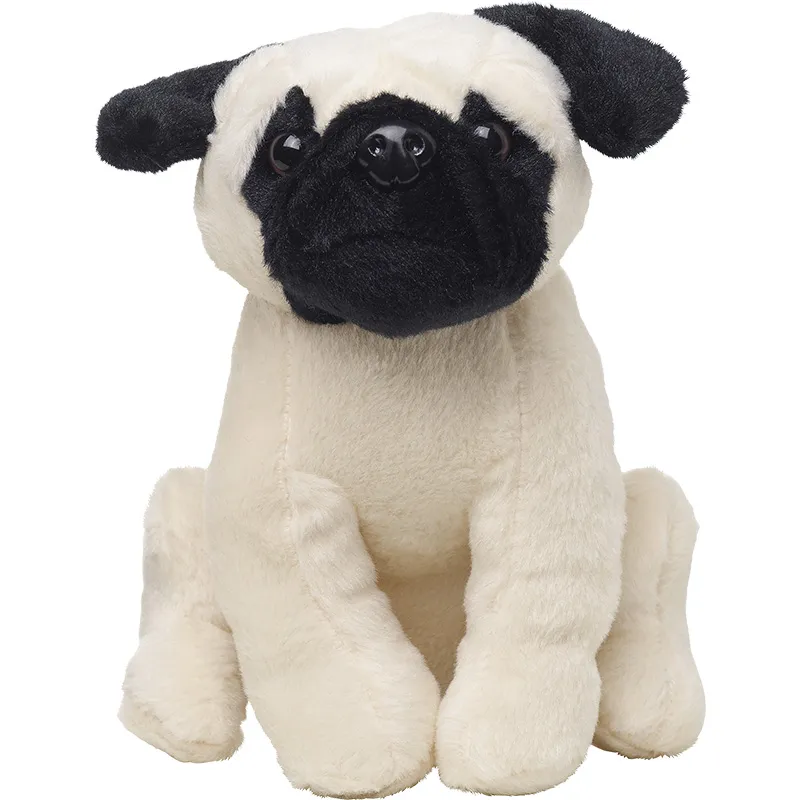 Peluche chien
 blanc et brun 20 cm