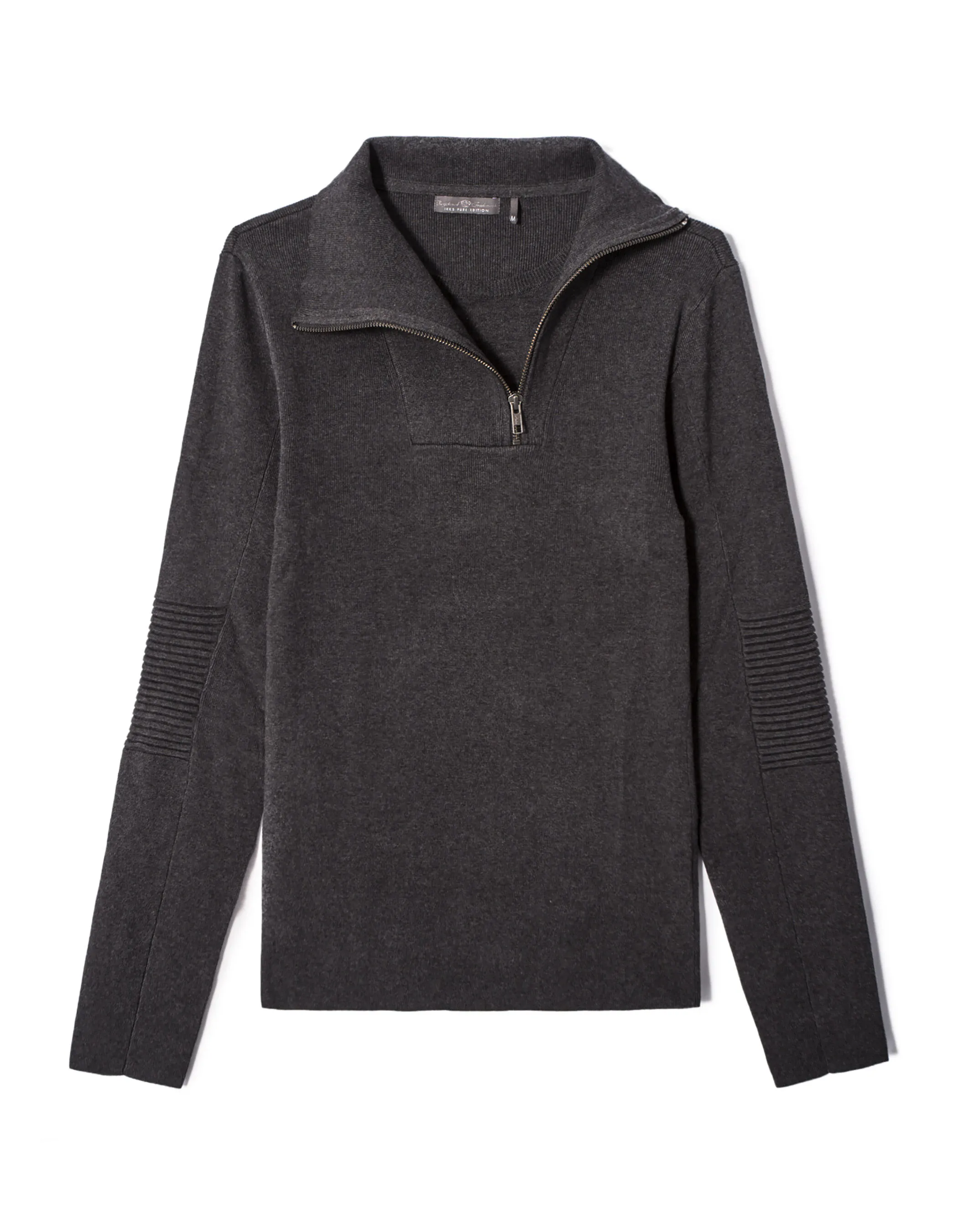 Pull col zippé homme