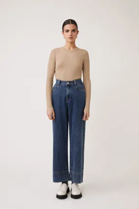 Pull fin or col rond avec touche lurex