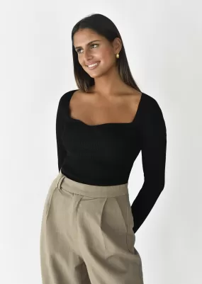 Pull à encolure cœur