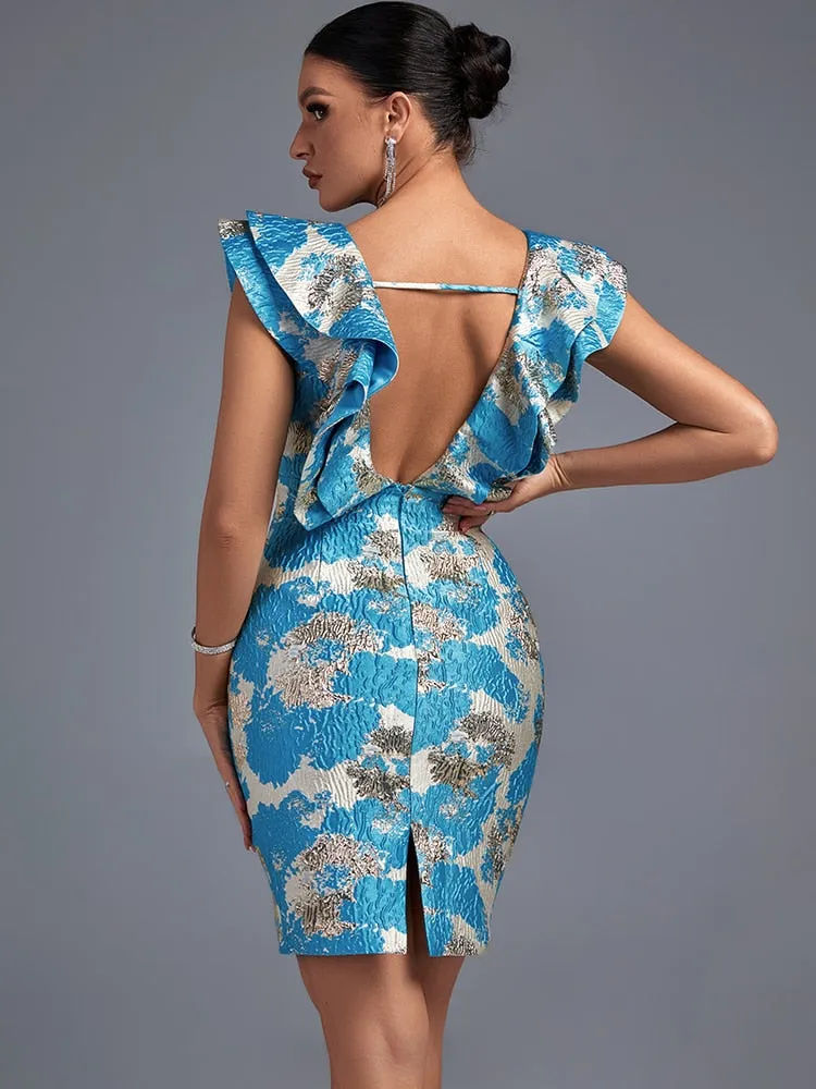 Robe de Cocktail Courte Fleurie