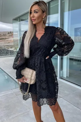 Robe Noire Dentelle Femme