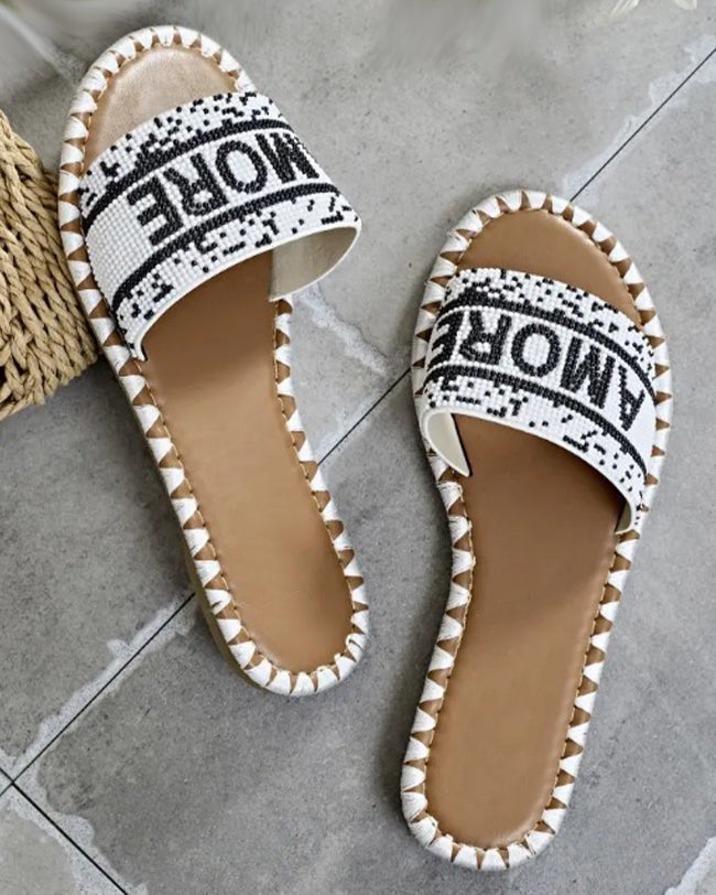 Sandale femme mule blanche - Amore