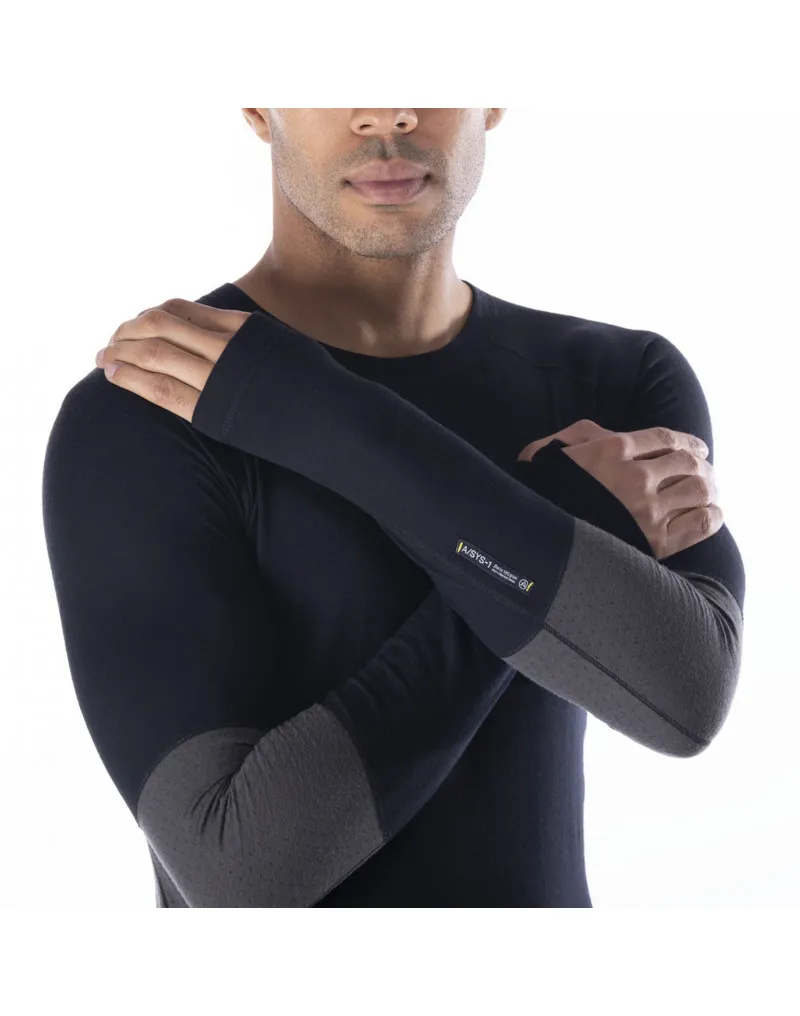 Sous-Pull Mérinos Homme Darkhorse 185 Zoned Crew Black/Ash ARTILECT