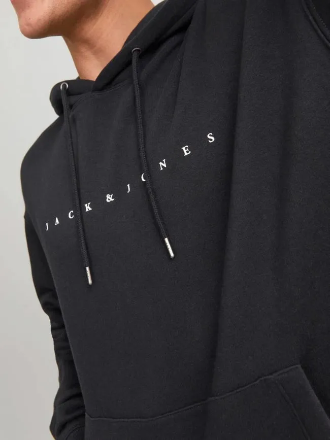 Sweat à capuche star noir homme - Jack & Jones | wimod