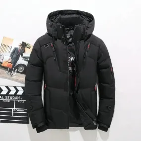 Veste bouffante pour hommes avec capuche et poches multiples