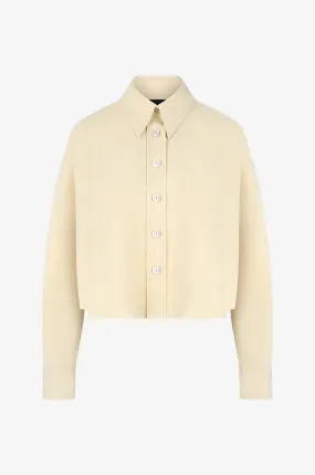 Veste chemise boxy en toile